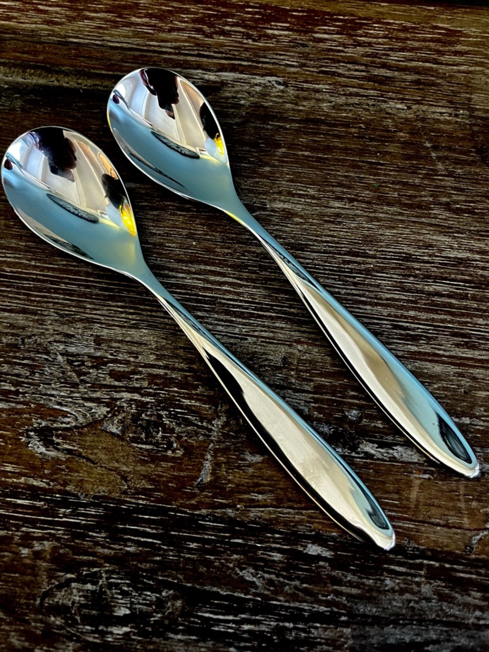 2 Alessi for Delta Air Lines Teaspoons Stainless Steel Airline Flatware
